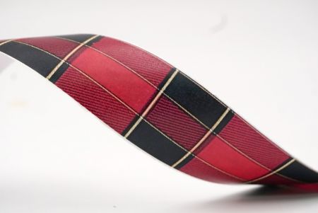 Rot, Schwarz und Gold Karierter Band_AI